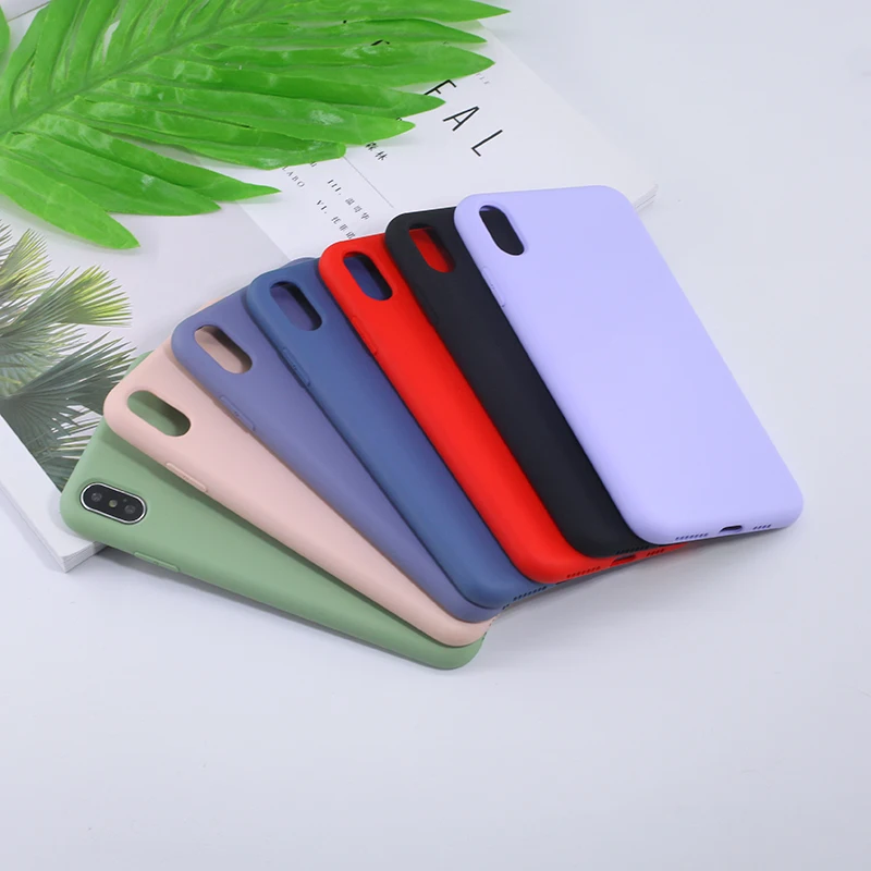 Модный однотонный силиконовый чехол для Xiaomi 9se 9 Coque матовый яркий цветной мягкий