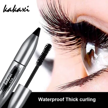 

2pcs/set KAKAXI 4D fiber eyelash mascara Thick curling waterproof long lasting eyelash extension quick dry black mascara AC087