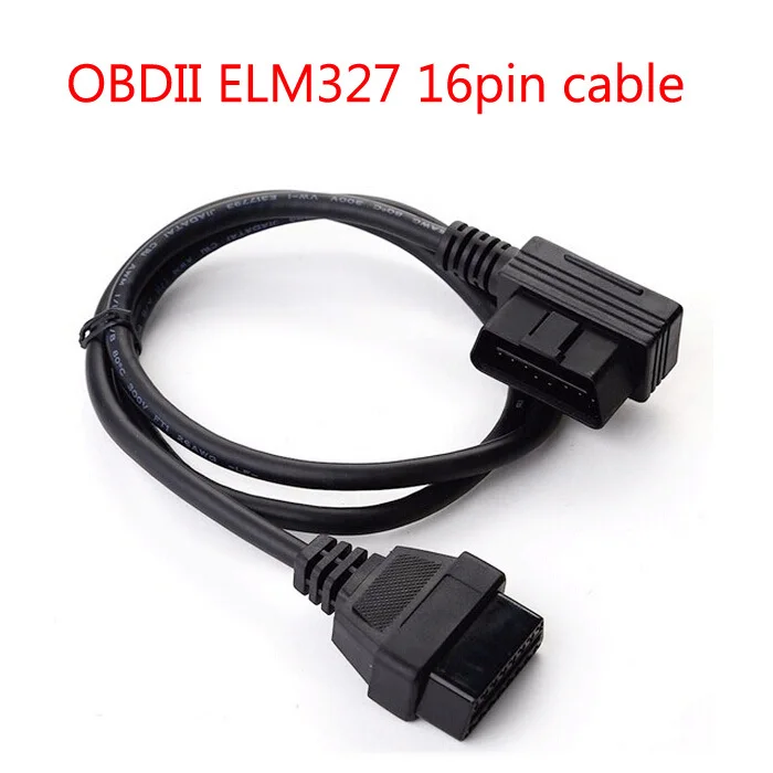 

High quality ELM327 OBD II OBDII OBD2 16Pin Male to Female Extension Cable 1m Car and Truck Diagnostic Cable Connector Adapter
