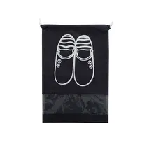 3 шт./партия, утолщенные нетканые тканевые дорожные сумки для обуви, пылезащитные дорожные аксессуары, однотонный простой органайзер для обуви на шнурке