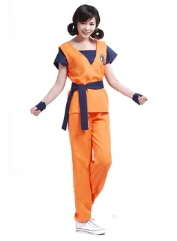 

Anime Dragon Ball Z GoKu Cosplay Costume Set Fancy Party clothing wig