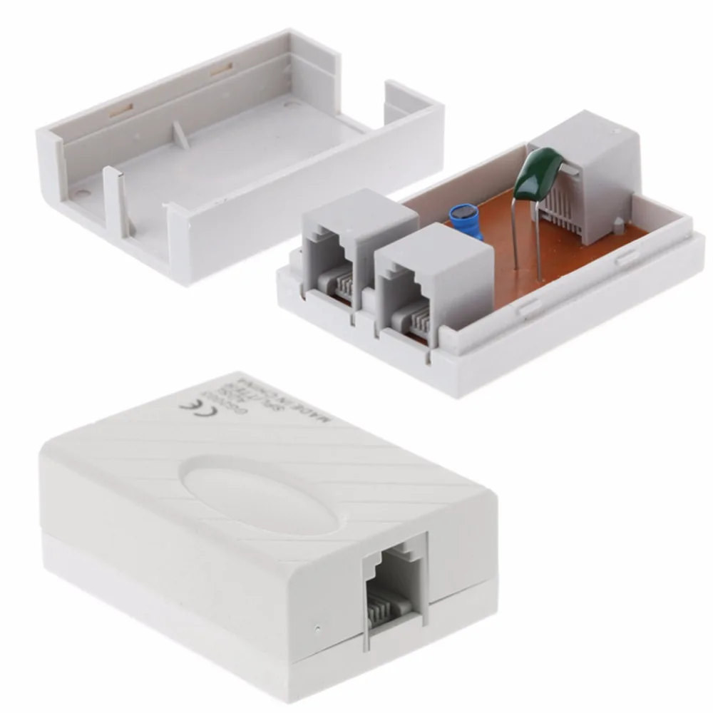 

Telephone Cable RJ11 ADSL Modem Broadband Phone Line Filter Splitter