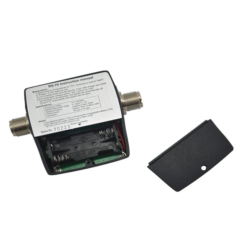 Профессиональный цифровой измеритель мощности SWR RS70 1 6 60 МГц HF 200 Вт для