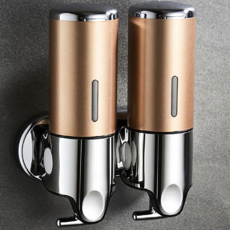

HOME OFFICE HOTEL bathroom High quality Soap Dispensers ABS electroplating Liquid Soap Dispenser golden black 500ml 1000ml