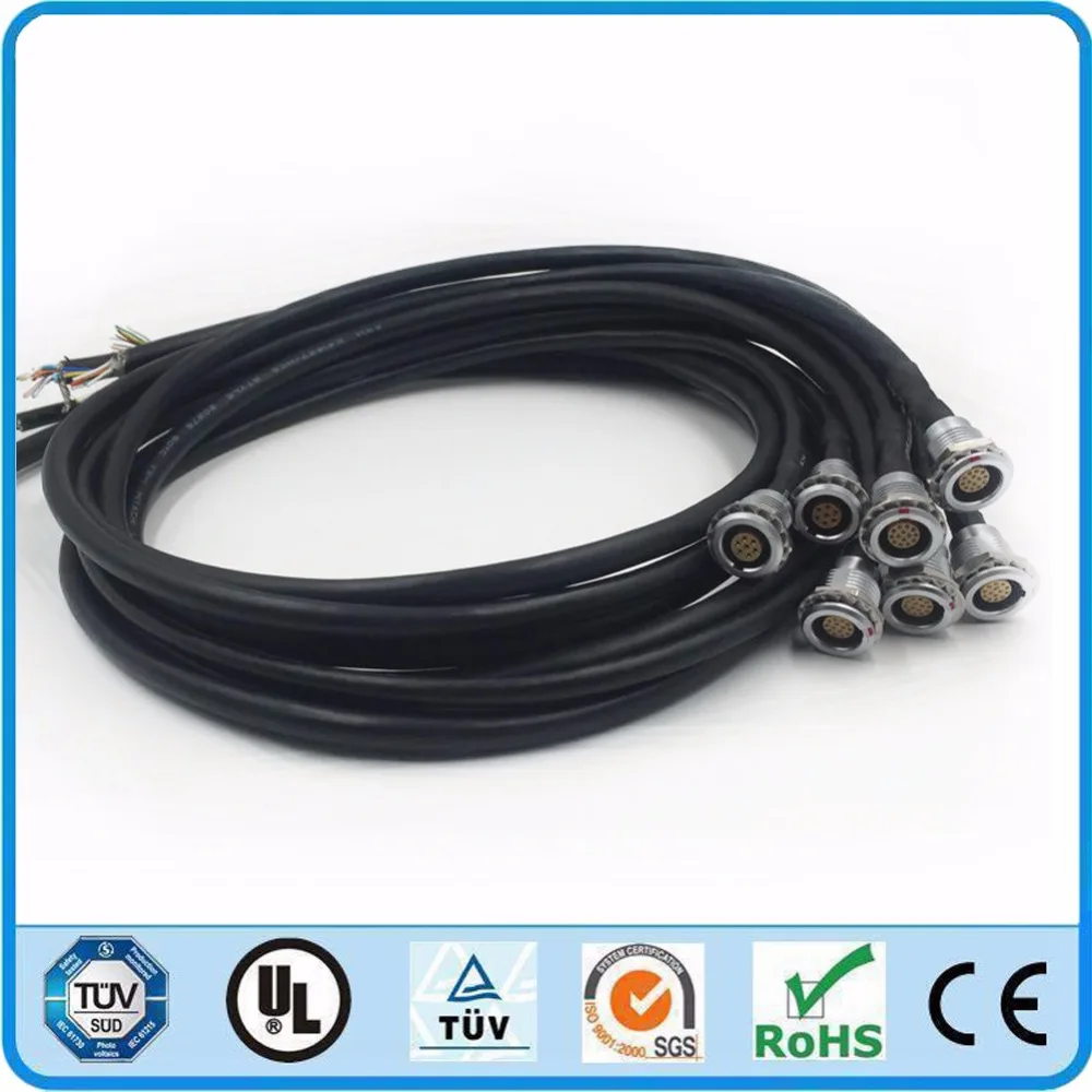 

LEMO Metal Circular Connector EGG Female Socket 0B 2 3 4 5 6 7 9 Pin Cable Flying Leads Cable Assemble Length 1 m