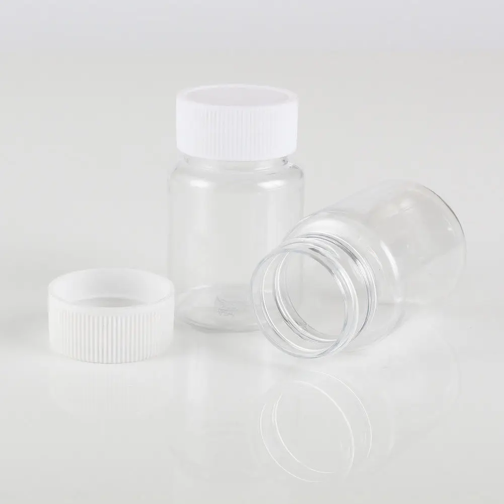 Много 10 шт 15 мл/20 мл/30 мл/60 мл прозрачные пластиковые ПЭТ многоразовые бутылки для уплотнения флаконы контейнер для хранения реагента пластиковая крышка винта