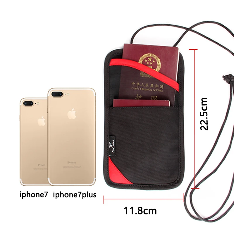 Mega Walker Brand Hanging Neck Passport Bag Men Women Travel Document Organizer ID Credit Card Holder Protective Cover Card Pack 3