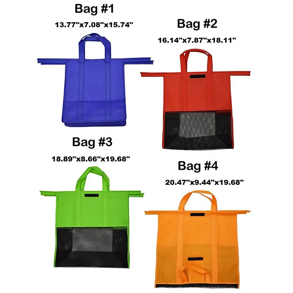 DCOS 4 шт./компл. корзина сумки складные многоразовые сумки для похода по Бакалея хозяйственная сумка эко сумка супермаркета легко Применение и для тяжелых условий эксплуатации