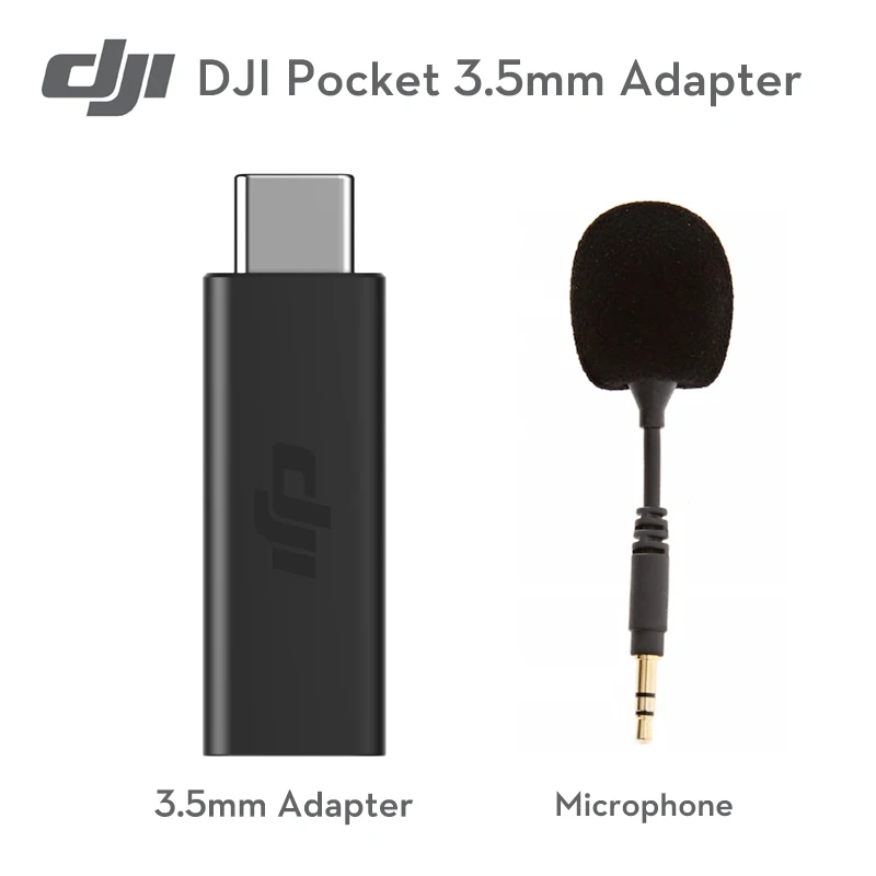 

DJI OSMO Pocket 3.5mm Adapter Supports external 3.5mm microphone for higher-quality recording OSMO FM-15 Flexi 3.5 mm Microphone