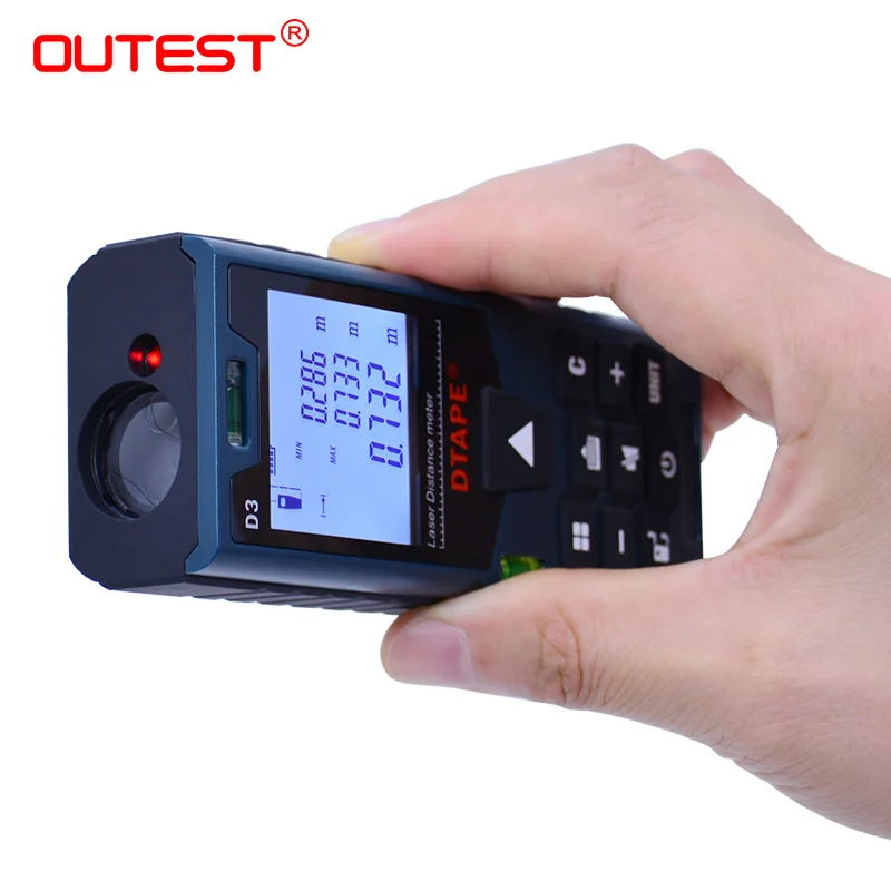 Laser Rangefinder OUTEST D3 Laser Distance Meter 40M-120M Pythagorean/Single/Continuous/max/min/Addition/Subtraction/Volume/Area Laser Rangefinder OUTEST D3 Laser Distance Meter 40M-120M Pythagorean/Single/Continuous/max/min/Addition/Subtraction/Volume/Area