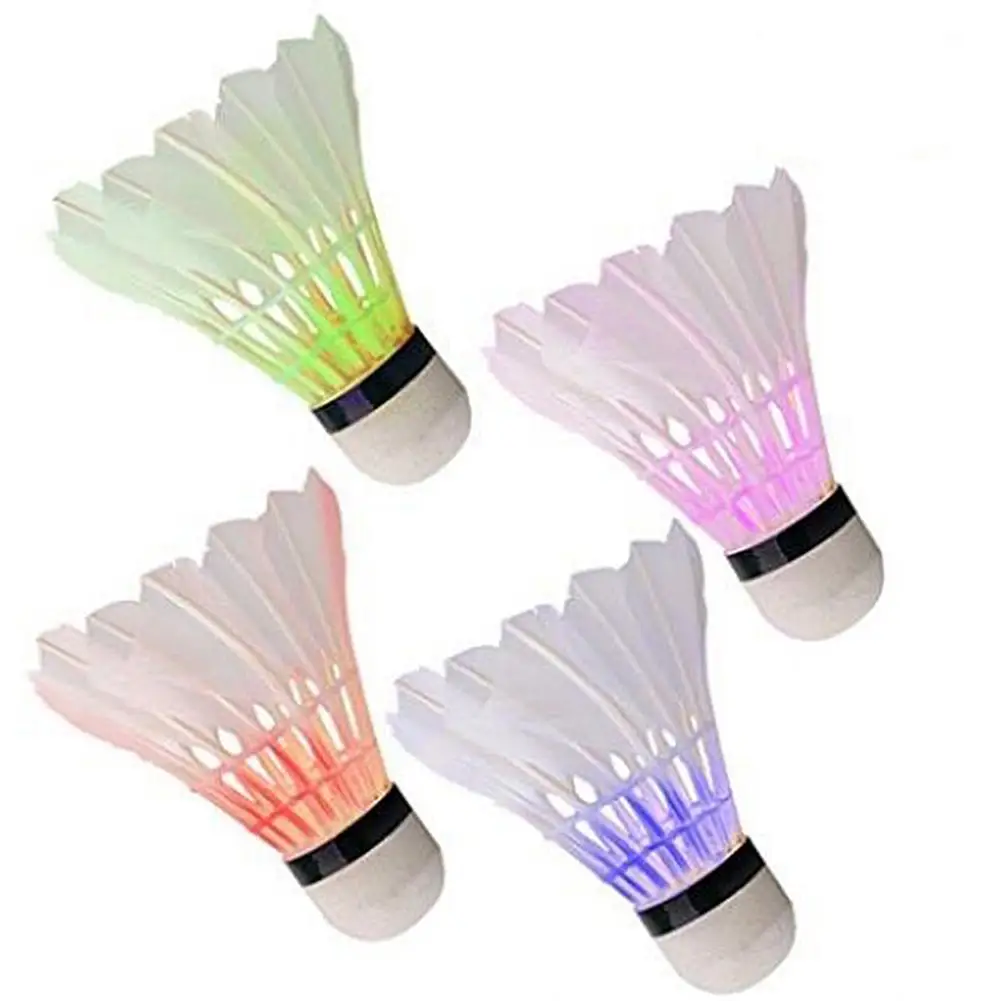 4 unids/pack iluminación LED bádminton Bola brillante volantes Badminton