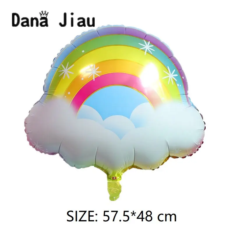 

Danajiau Rainbow Cloud unicorn foil Ballon Birthday Party Wedding Accessories snowflake Decoration Helium Balloons sunshine toy