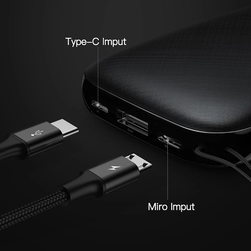 Внешний мини аккумулятор Baseus на 10000 мАч с двумя USB портами|Внешние аккумуляторы| |