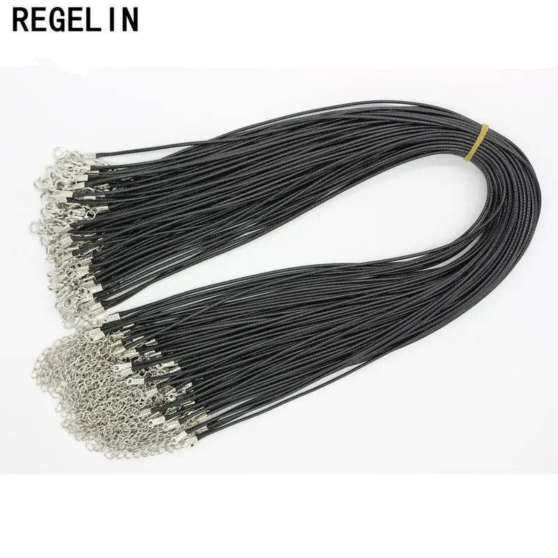 Ожерелье REGELIN Maxi Collares Collier Diy, 9 цветов, распродажа, цепочки, подвески, подвески, фурнитура, 10 шт., длина 45 см, шнур, 1,5 мм