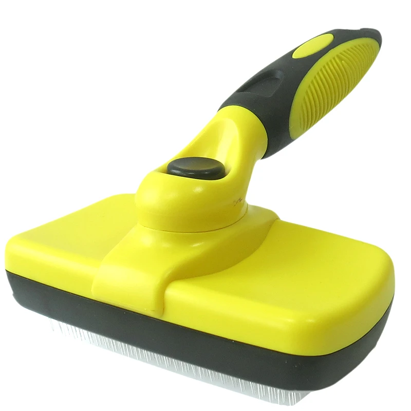 

Professional Pet Hair Removal Brush Dog Comb Cat Grooming Brush Automatic Clean Stainless Steel Needle Pet Dog Comb Brush