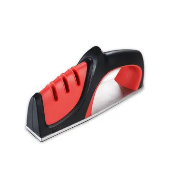 

Handhold Kitchen Knife Sharpener Quick Sharpener Professional 3 Stages Sharpener Knife Grinder Non-Slip Silicone Rubber