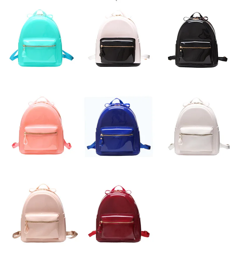 Summer Candy Color Silica Gel Backpacks Women Fresh Daily Student Book Bags For Teenager Rucksacks Girls Jelly Travel School Bag