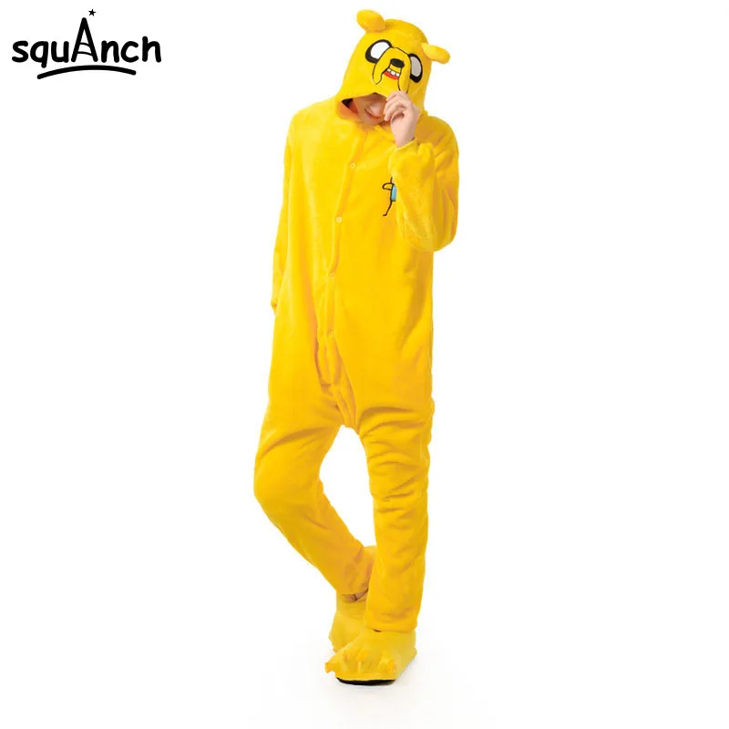 

Jake Onesie Kigurumis Yellow Dog Pajama Women Adult Soft Warm Sleepwear Festival Party Outfit Winter Funny Cartoon Jumpsuit