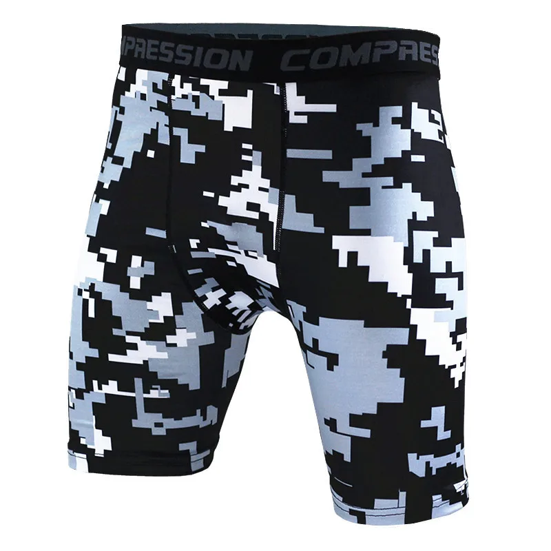 New Mens Camouflage Compression Tights Shorts Clothing sport Camo Short Pants Men Fitness
