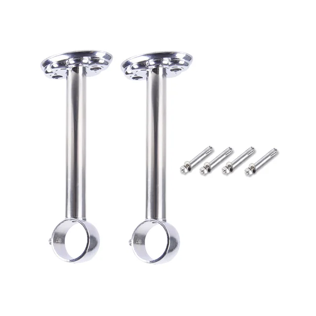 Heavy Duty 32mm Curtain Pole Ceiling Wall Tube Bracket Stainless