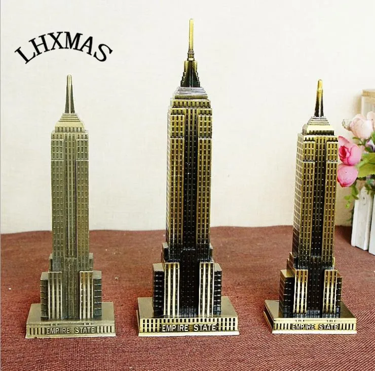 Vintage Metal Crafts Retro American Empire State Building Model