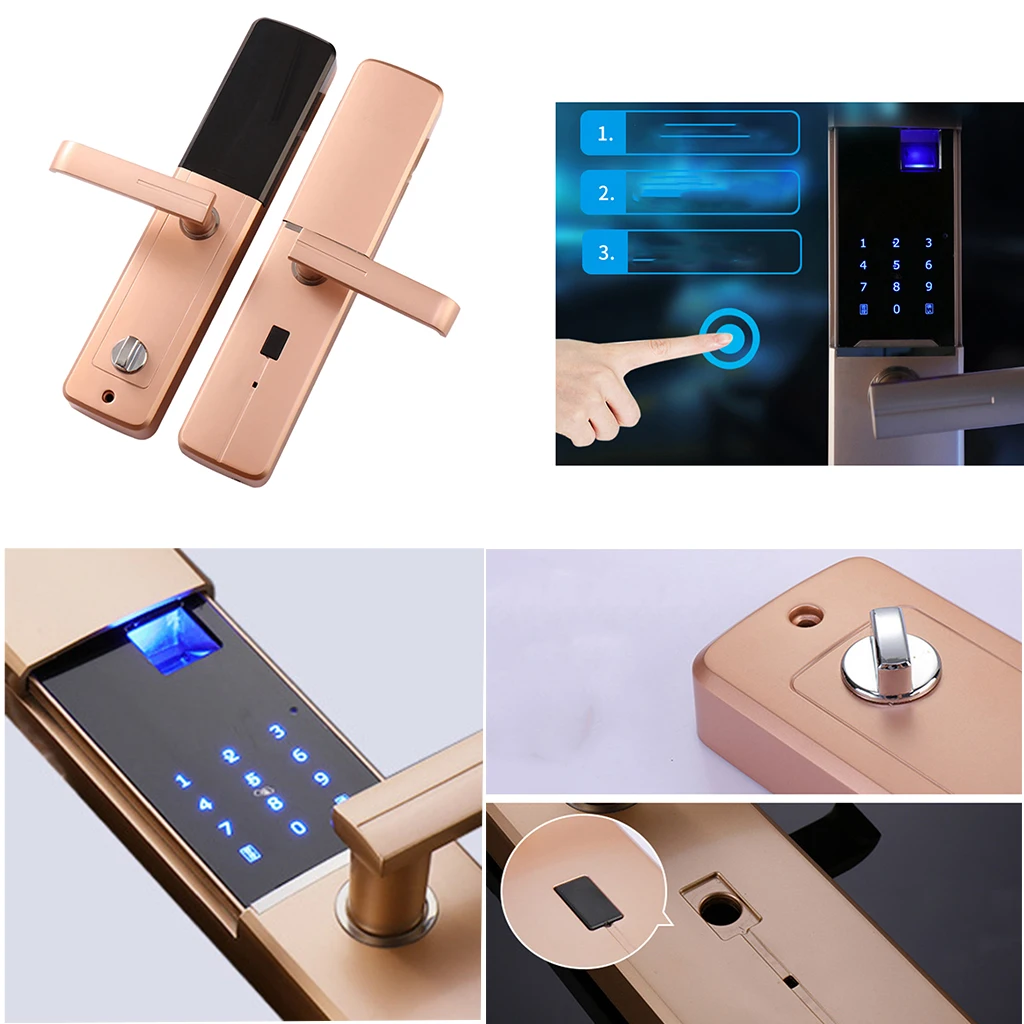 Electronic Smart Password Code Door Lock Fingerprint Keypad Touch Screen Lock for Home Security