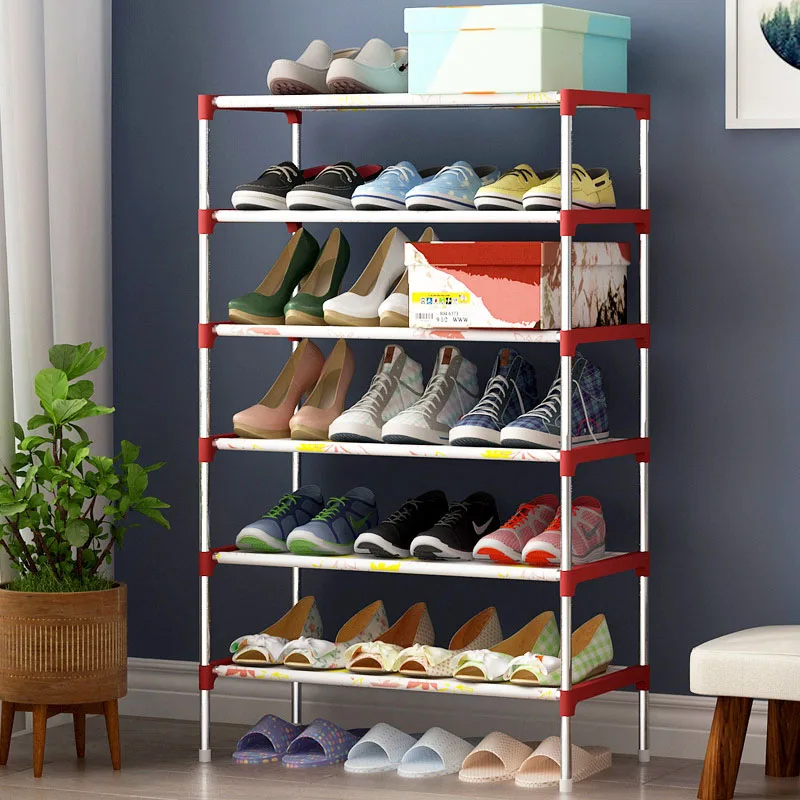 

Modern minimalist fashion corner stand-up super-storage space-saving shoes organizer non-woven shoes closet 7-storey shoe rack