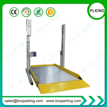 

Two post electric lift car parking lift for residential use