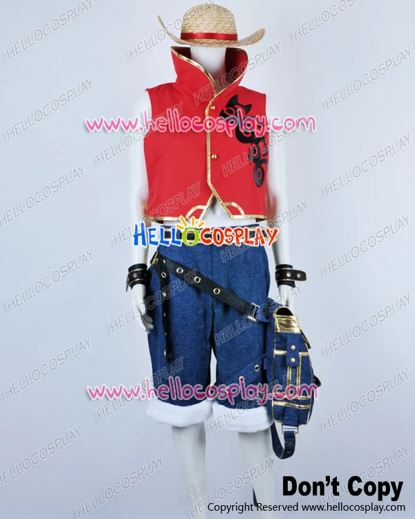 

One Piece Cosplay Monkey D Luffy Red Skull Uniform Costume Full Set H008