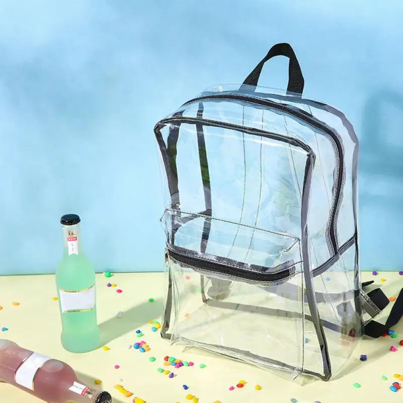 Стильный водонепроницаемый прозрачный рюкзак на молнии школьные сумки для