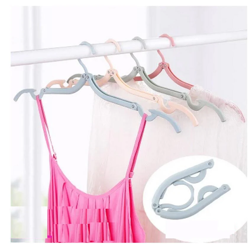 5pcs/lot Foldable travel hangers The portable outdoor travel clothes