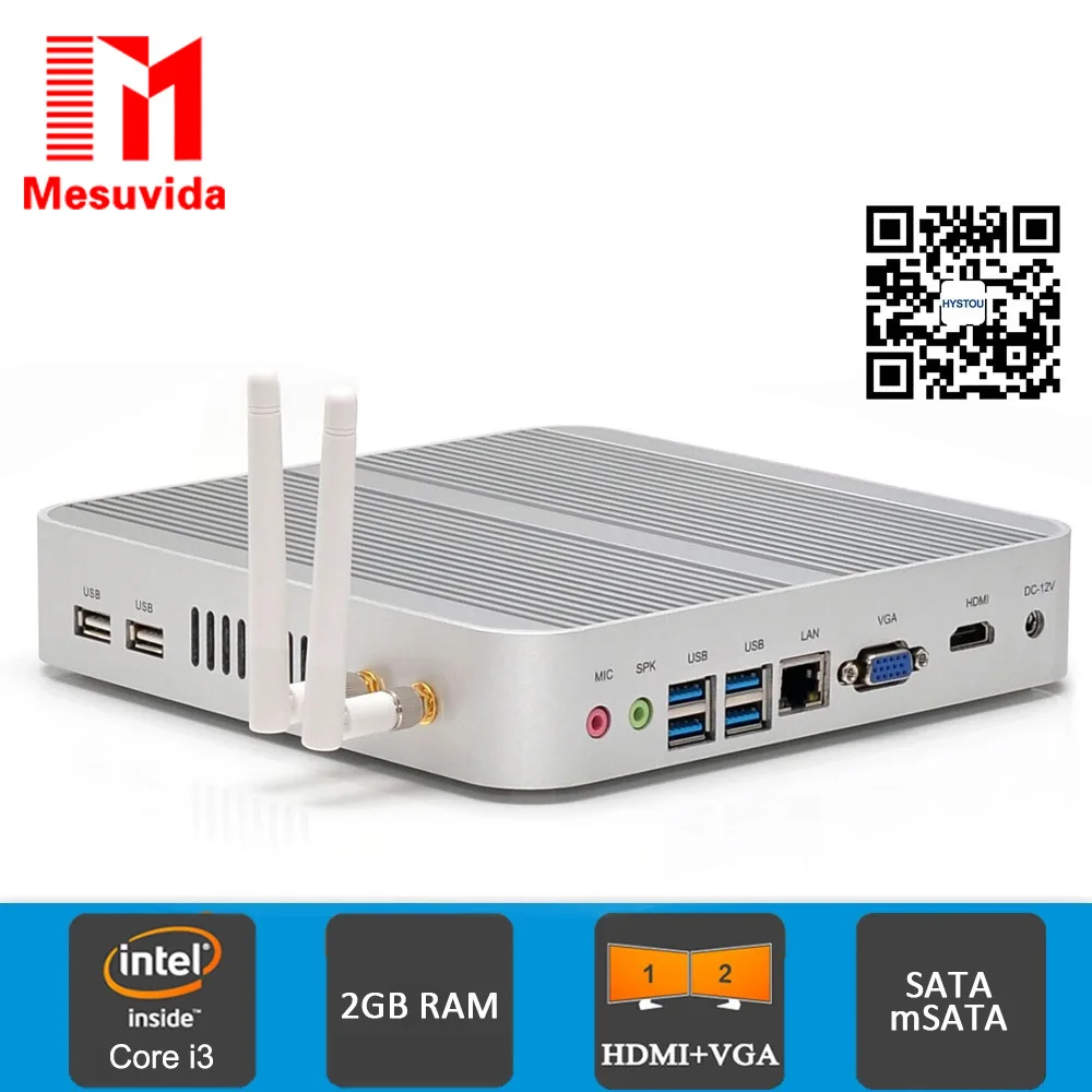 Mesuvida HYSTOU FMP03 Digital Top TV Box Mini PC Core-i5-4200U For Intel HM86 Express Media Box HDMI VGA Output Set Top Box