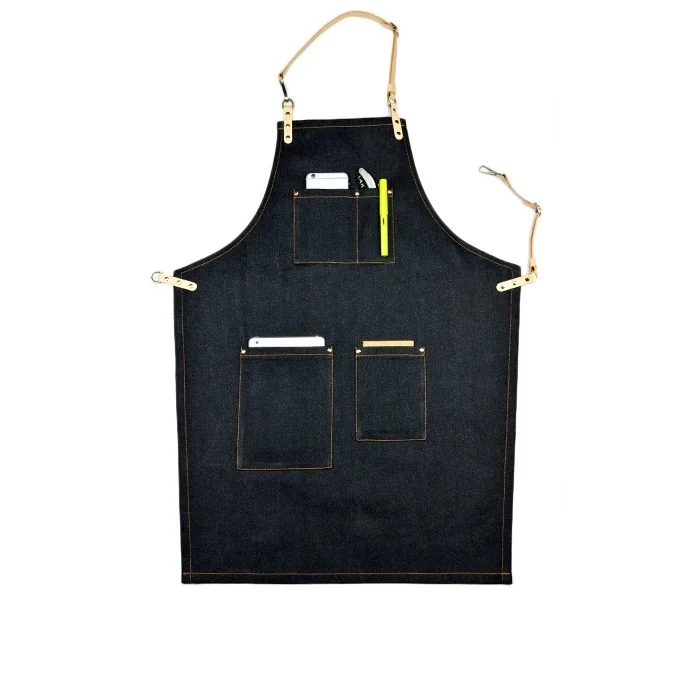  Denim Simple Antifouling Unisex Woman Men's Male Lady's Kitchen Cooking Chef Apron Restaurant Baris - 32814606266