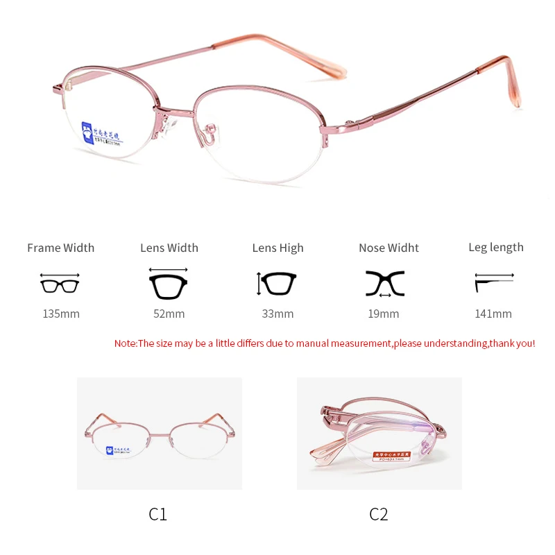 Портативные складные очки для чтения, женские розовые металлические складные очки для дальнозоркости, роскошные сверхлегкие очки для дальнозоркости, женские 577