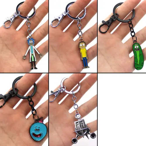 

Wellcomics Rick and Morty Pickle Rick Council of Ricks MEESEEKS Metal Pendant Keychain Keyring Ornament Cosplay Collection Gift