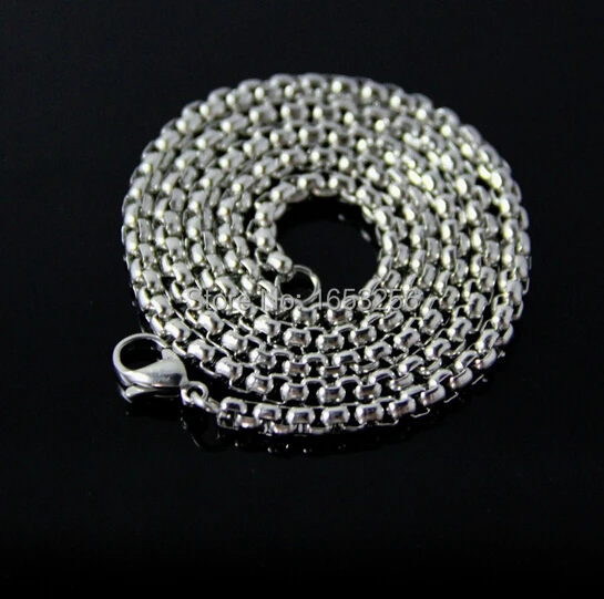 Мужская подвеска из нержавеющей стали 22 дюйма|rolo chain|silver mennecklace stainless steel |