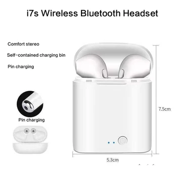 

Mini Sports Bluetooth Earphone Wireless Headphones Answer Replay Tuning For Iphone Huawei Noise Reduction EP.i7S