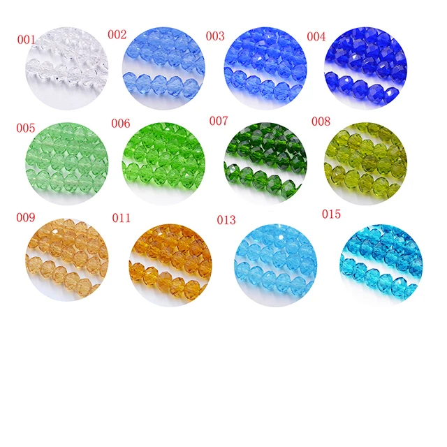 FLTMRH Shining Purple Color 3*4mm 145pcs Rondelle Austria faceted Crystal Glass Beads Loose Spacer Beads for Jewelry Making -