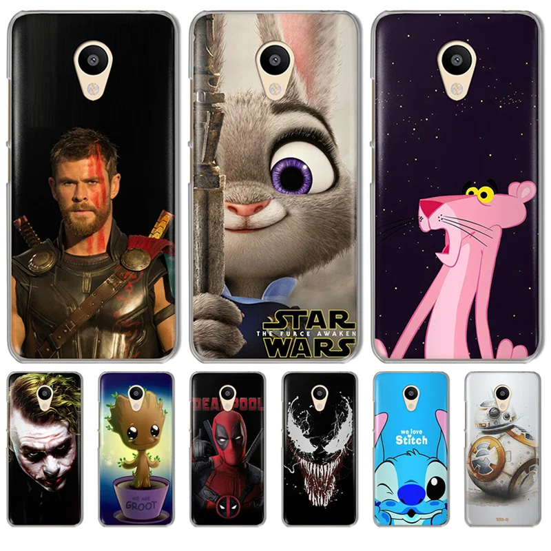 

Bigchen Stitch joker For Meizu M3S M3 Note M5 M5S M5C M6 U10 U20 Pro 6 16th back cover case Venom BB-8 Grout Mickey Mouse capa