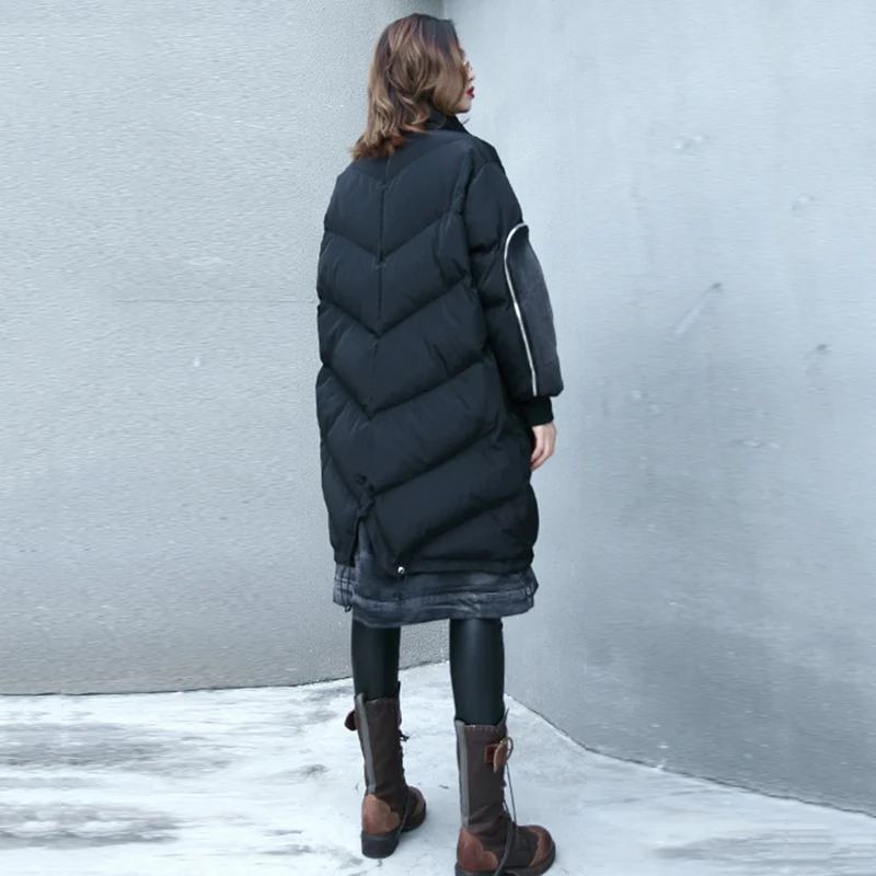 Femelle De Femmes Poche Mode Hiver Manches Corée Black Parka Casual Complet 2018 xitao Long Nouvelle Solide Lyh1396 Stand Couleur Collier wtY7q