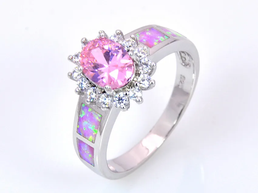 pink opal stone ring