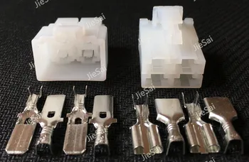 

4 Pin DJ7042A-6.3-11 DJ7042A-6.3-21 6.3 Series PA66 Female And Male Electric Plug Connector