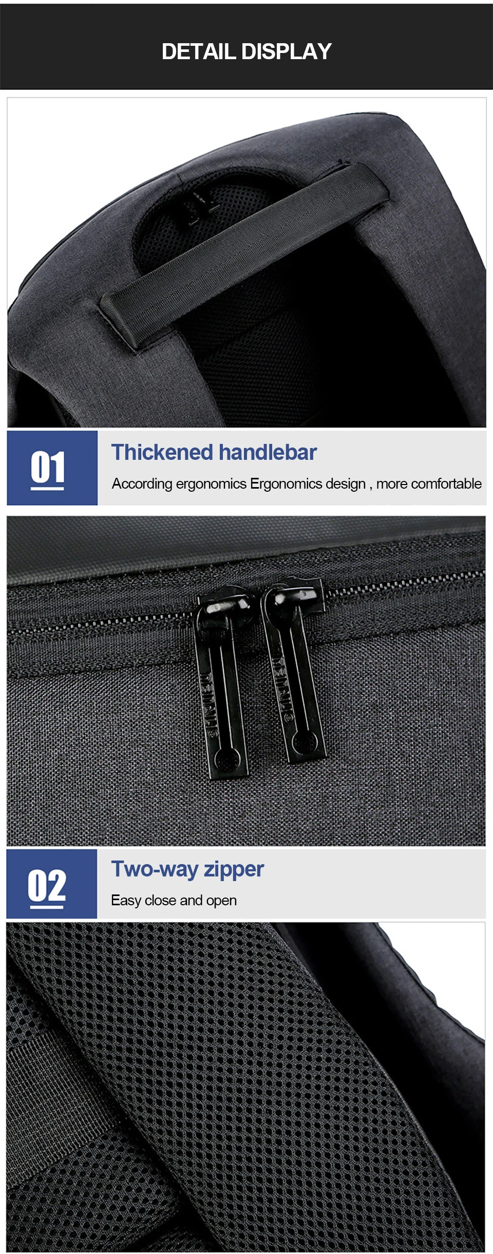 17 inch Laptop 15.6 Men Backpack Male Business Backpacks Anti Theft Student Mochila Bags Waterproof Travel USB Charging Bagpack (10)