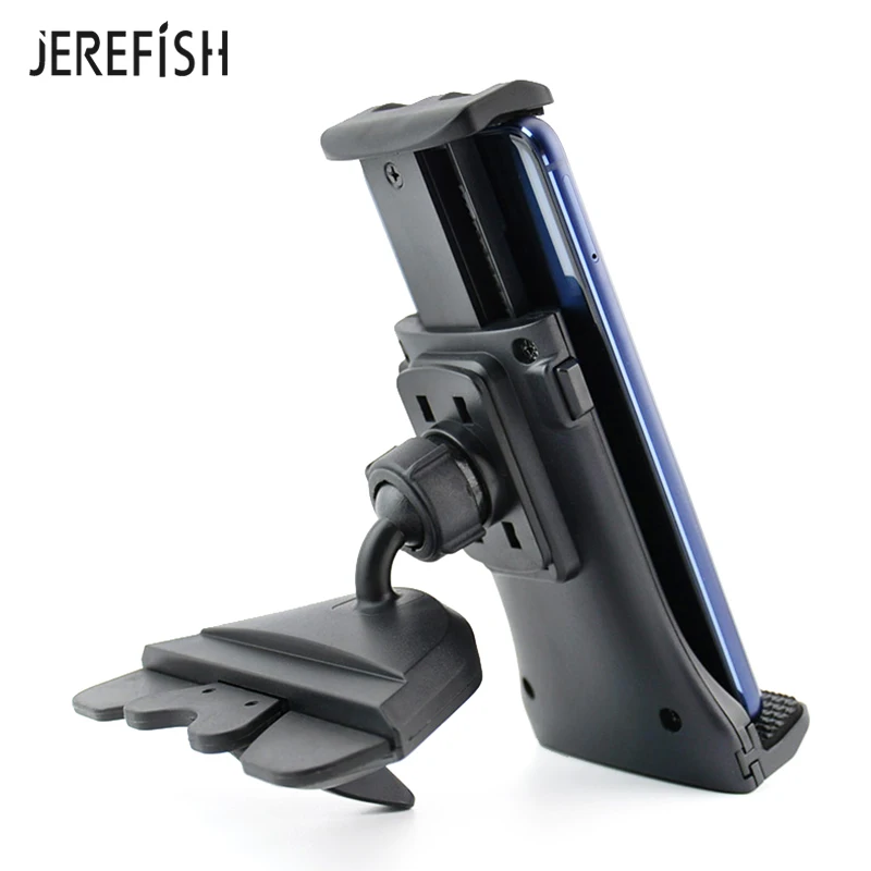 2 in 1 Universal Car Phone Mount CD Slot Tablet Mount for 4.7-12 Android Tablet iPad Sturdy CD Player Cell Phone Holder in Car