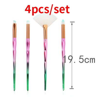 Набор кистей для макияжа, пудра, румяна, тени для век, консилер для губ, Кисть для макияжа глаз, набор косметических кистей, инструменты для красоты - Handle Color: 4PCS Style 7