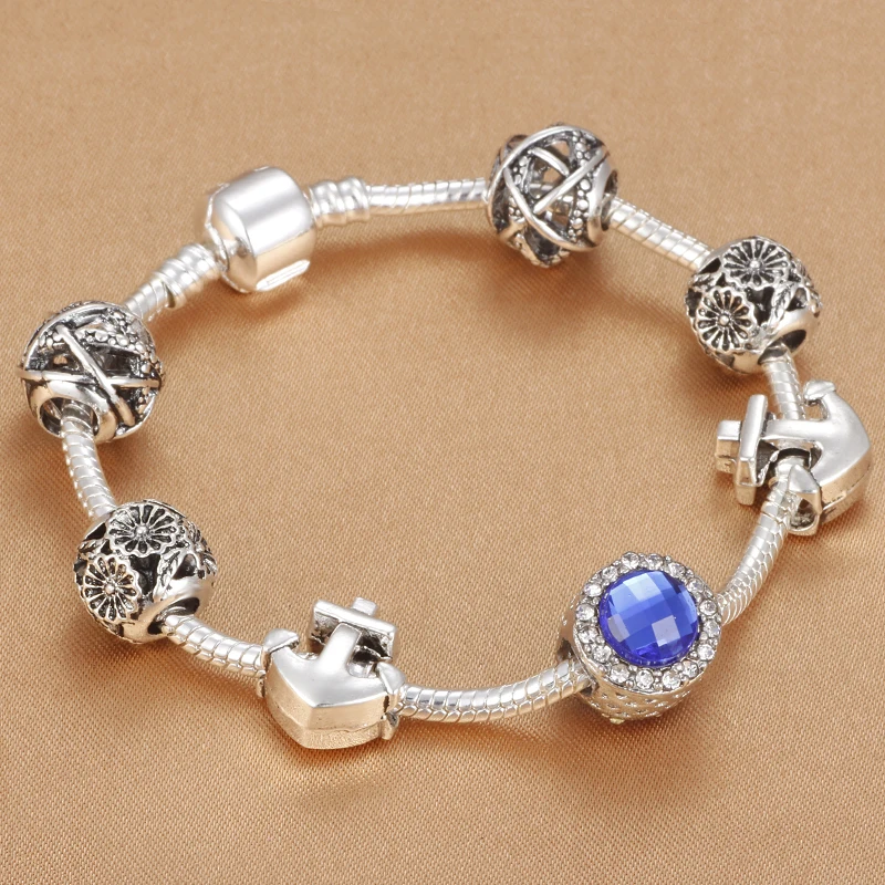 HOMOD Original Brand DIY Women Charms Bracelet for Girls Sea Series Ocean Star Charm Beads Jewelry