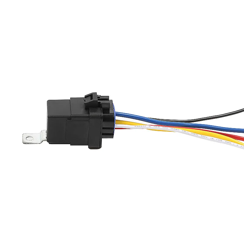 

Auto Car relay JD2912 Waterproof SPDT 5 Pin DC 12V 40A relay socket with wire