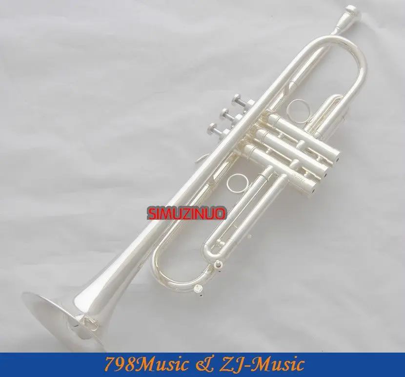 Professional New Silver Plated Trumpet Bb Keys With Monel valves Horn
