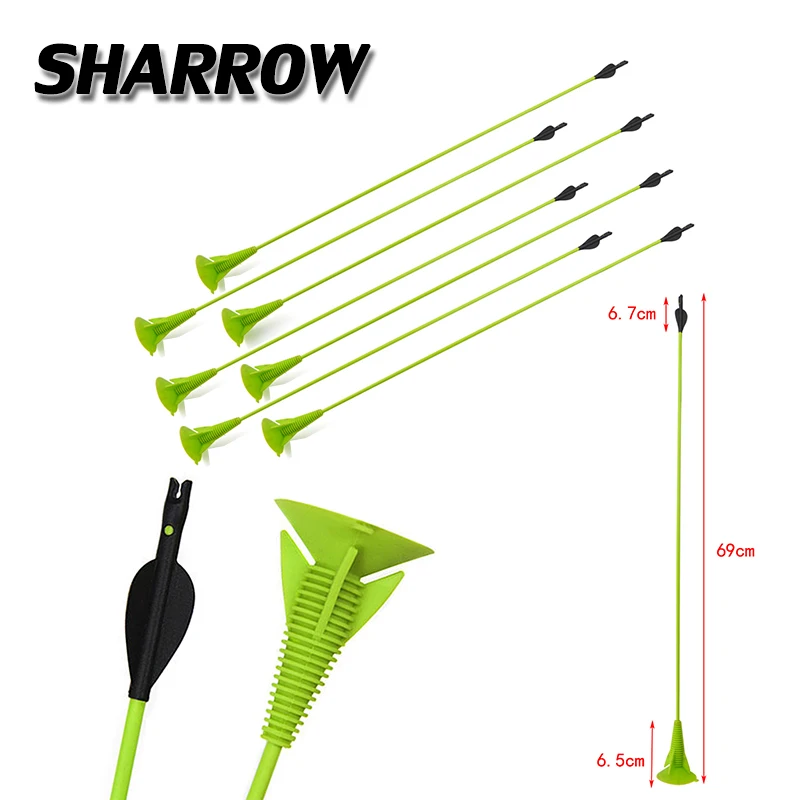

6Pcs Shock-Absorbing Rubber Suction Cup Arrow Multifunction Safe Shooting Hunting Game Kids Toys Children's Arrow