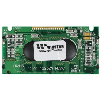 

3.3v wg12232N st7920 SPI Serial 6800 8-bit parallel port 12232N Yellow green 122*32 New display